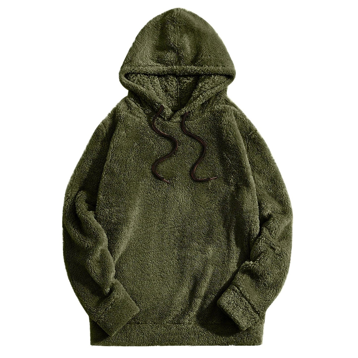 Men's Thick Double-sided Casual Loose Long-sleeved Hooded Sweater by GJG Denim