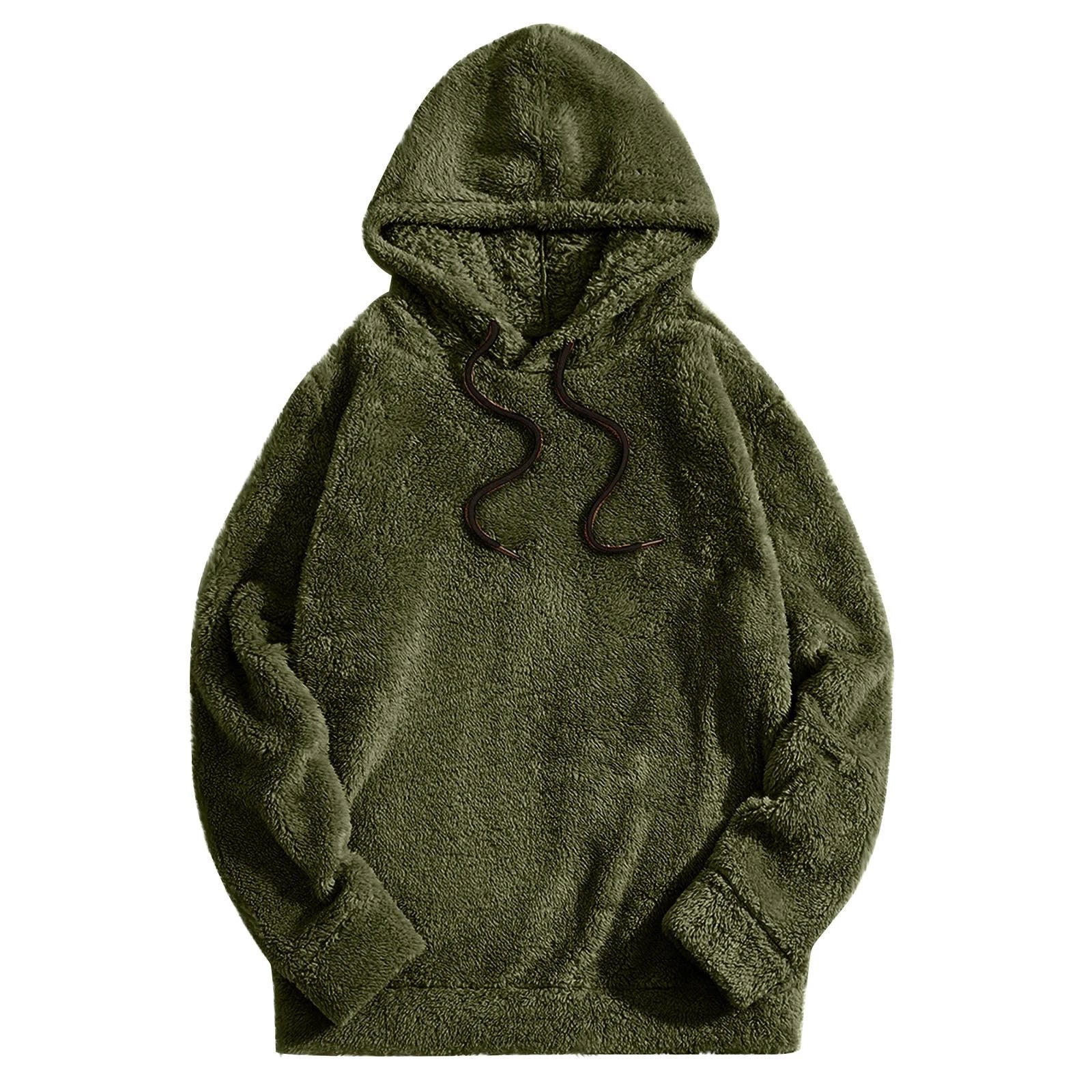 Men's Thick Double-sided Casual Loose Long-sleeved Hooded Sweater by GJG Denim