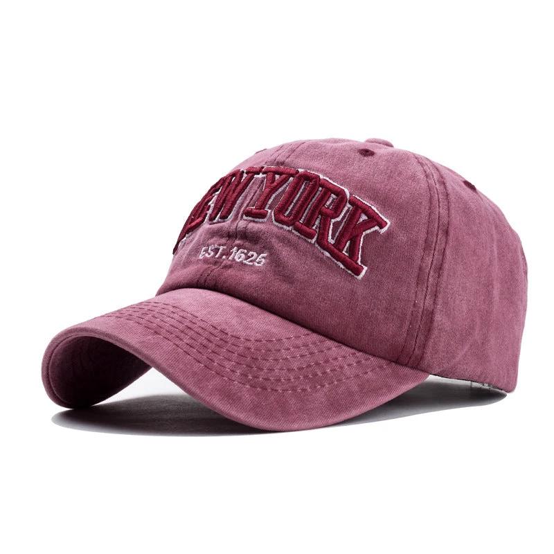 Washed Cotton Three-dimensional Embroidered Shade Baseball Cap For Men by GJG Denim