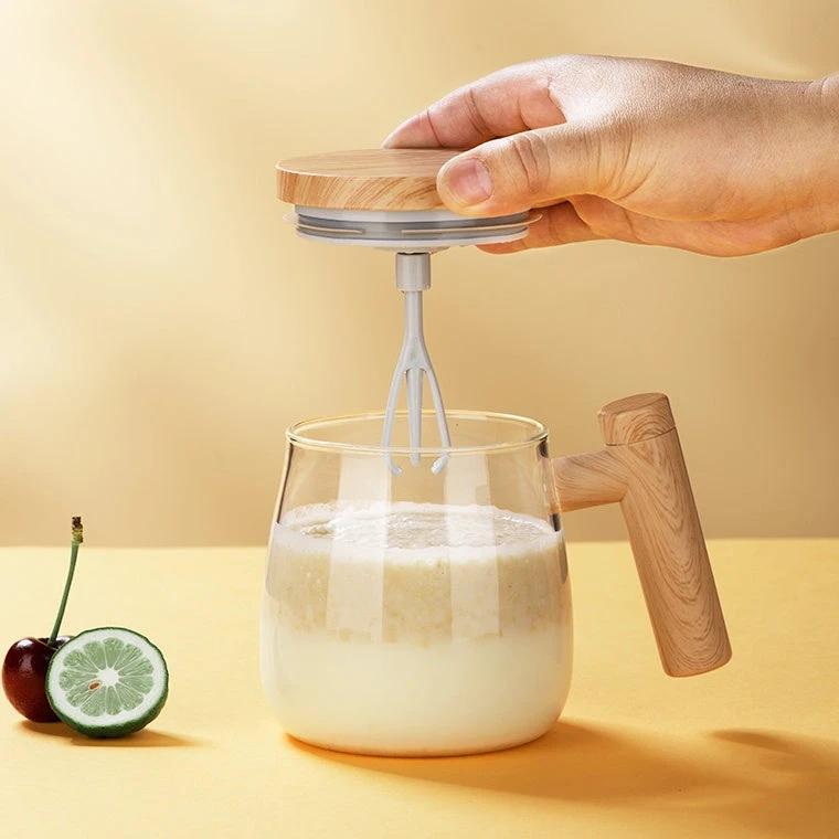 400ML Self Stirring Coffee Mug Electric Mixing Glass Coffee CupHigh Speed Fast Automatic Coffee Cup For Gyms Dining Room Kitchen Gadgets by GJG Denim