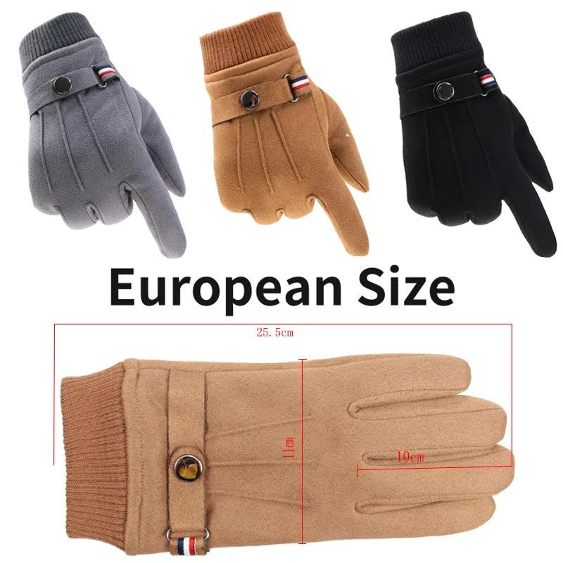 Suede Winter Men's Gloves by GJG Denim