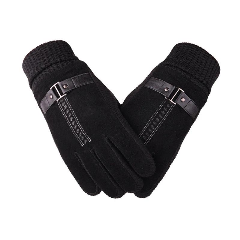Velvet Touch Screen Windproof Gloves For Men by GJG Denim