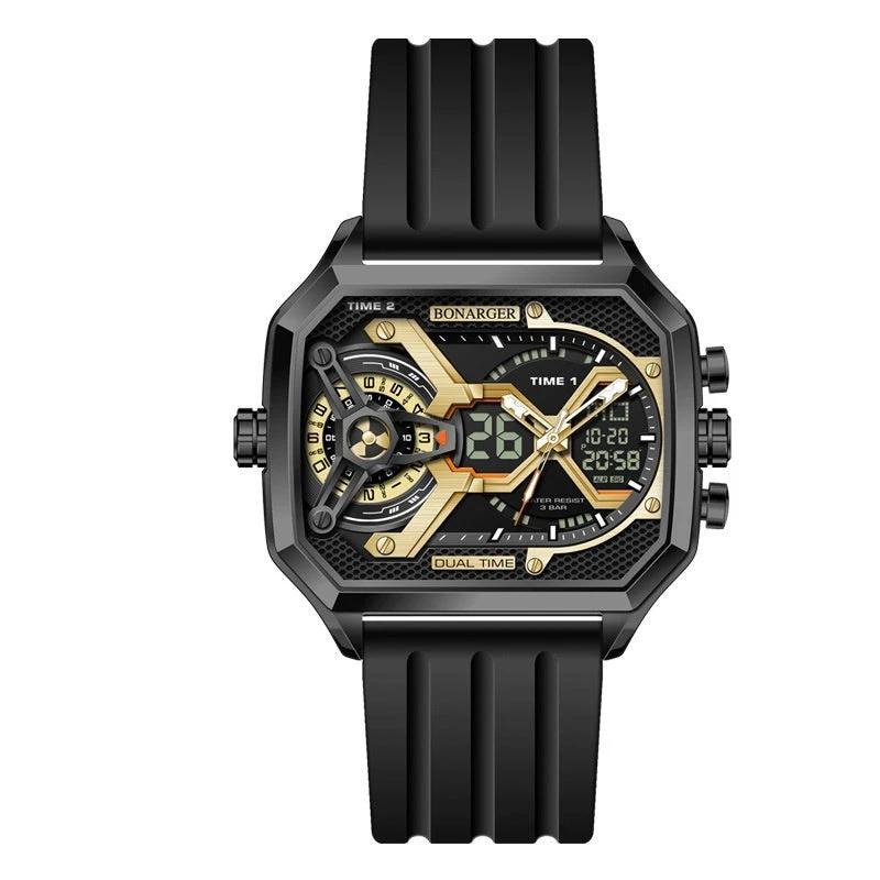 Men's Electronic Multi-functional Sports Luminous Waterproof Watch by GJG Denim