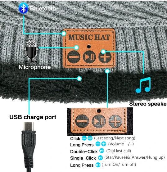 Men's Bluetooth Beanie and Neck Warmer by GJG Denim