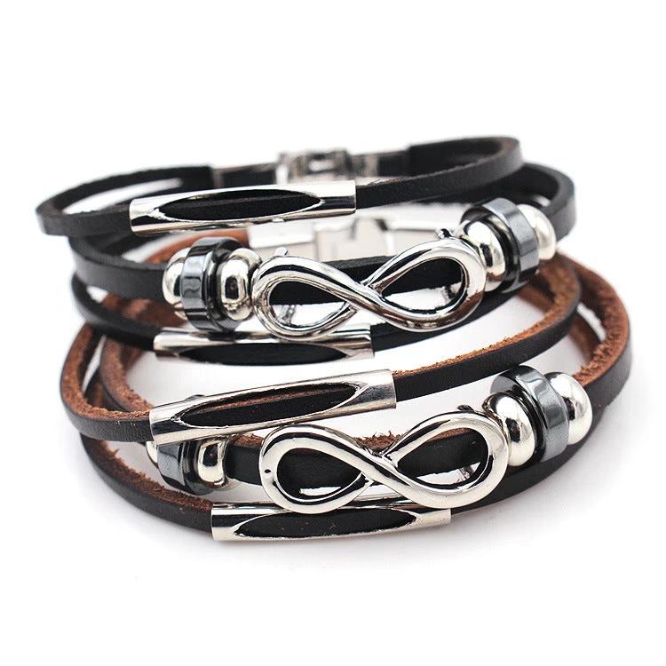 Men's Retro Leather Bracelet by GJG Denim