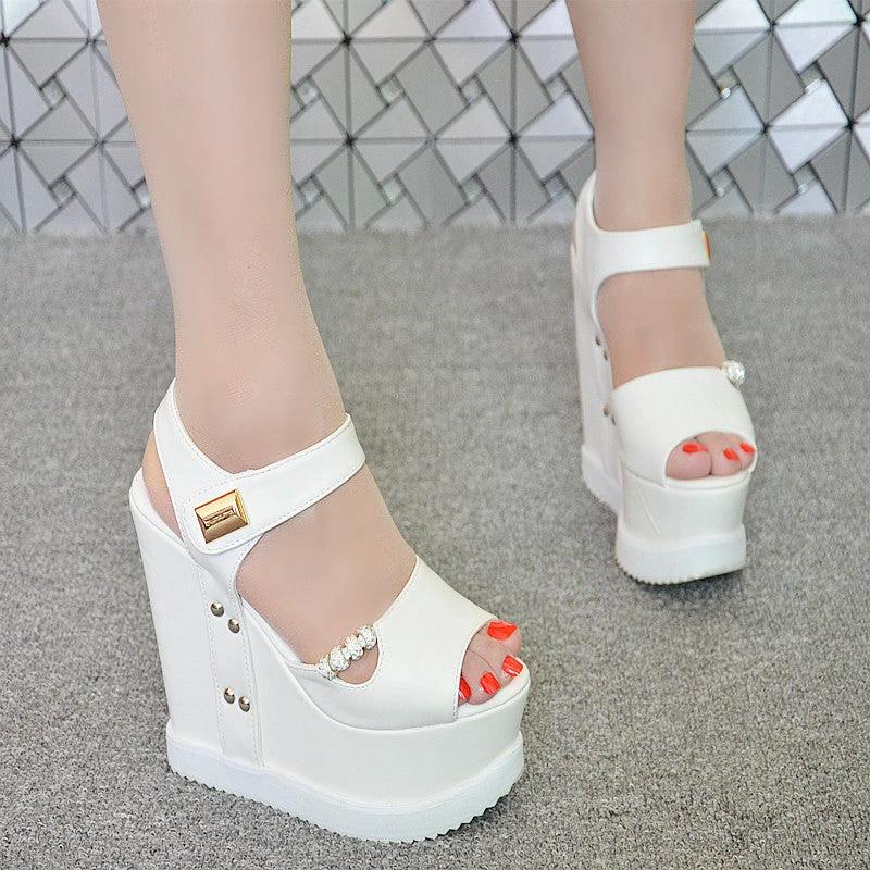 Platform Wedge Sandals by GJG Denim
