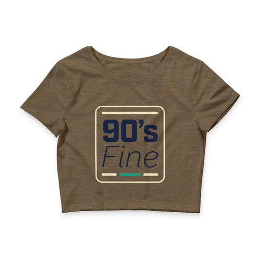90's Fine Crop Tee — Retro 90s Graphic Women's Crop Top by Printify