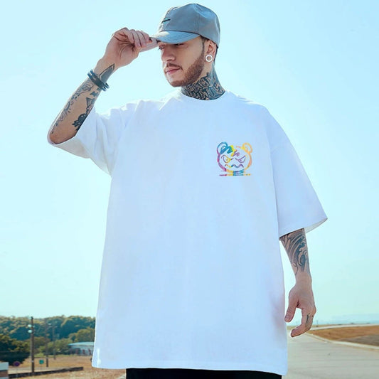 Men's Oversized Loose-fit Short-sleeve Shirt by GJG Denim