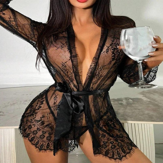 New Lace See-through Pajamas For Women by GJG Denim