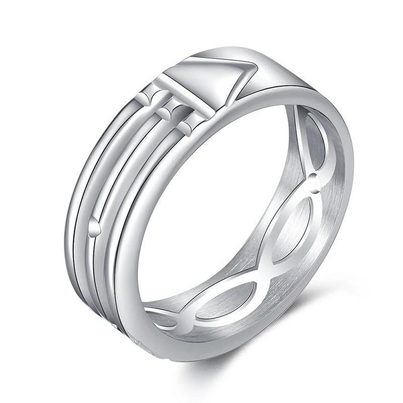Simple And Fashionable Silver Gold Festive Ring For Men by GJG Denim