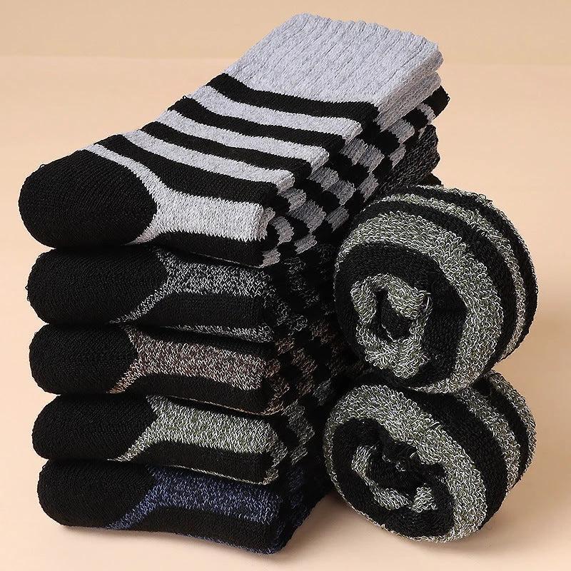 Men's 5-10 Pairs Retro Thick Socks by GJG Denim