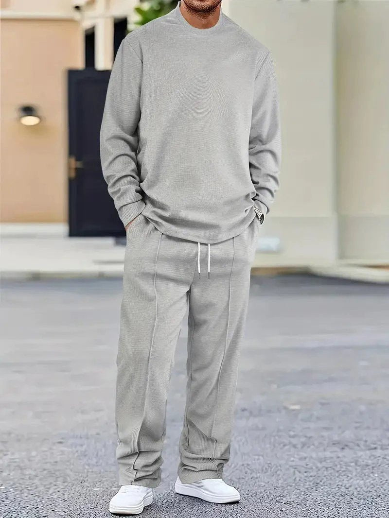 Mens Basic Minimalist Solid-Color Suit by GJG Denim