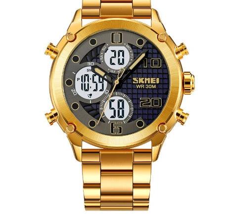 Outdoor Sports Men's Electronic Watch Dual Movement Multifunctional by GJG Denim