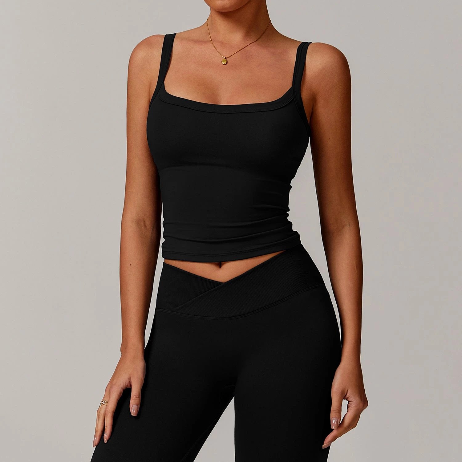 Brushed Vest Workout Clothes Bra High Strength Sports Underwear by GJG Denim