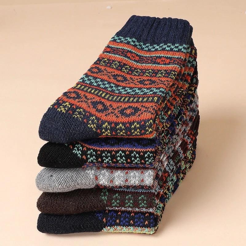 Men's 5-10 Pairs Retro Thick Socks by GJG Denim