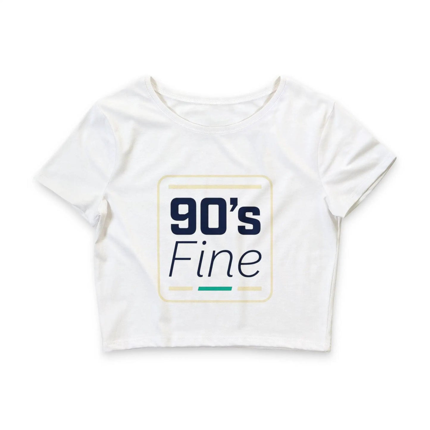 90's Fine Crop Tee — Retro 90s Graphic Women's Crop Top by Printify