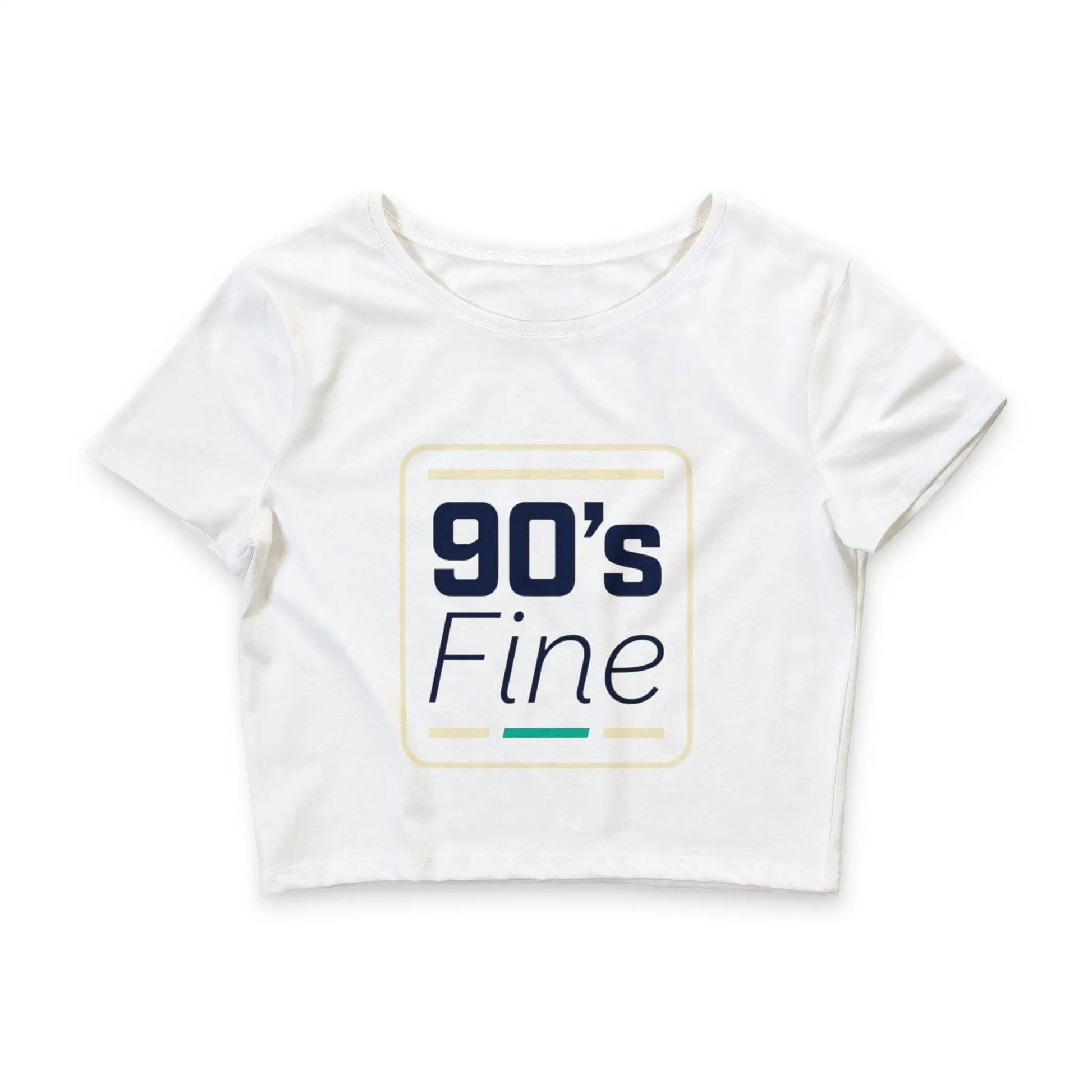 90's Fine Crop Tee — Retro 90s Graphic Women's Crop Top by Printify