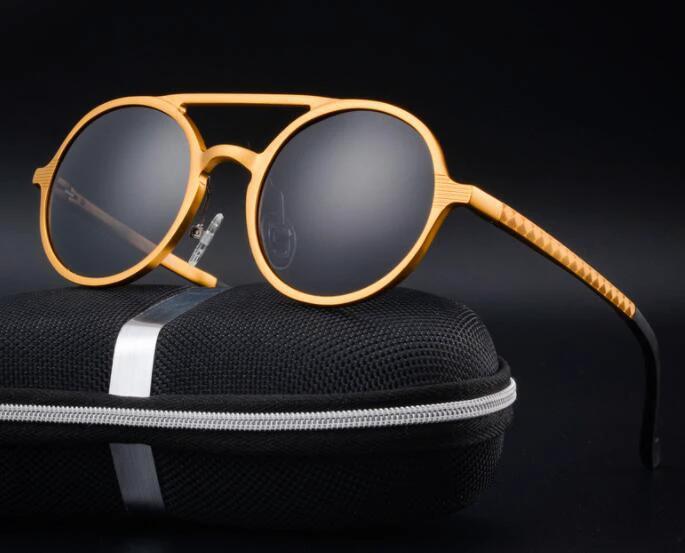 Retro Round Sunglasses For Men by GJG Denim