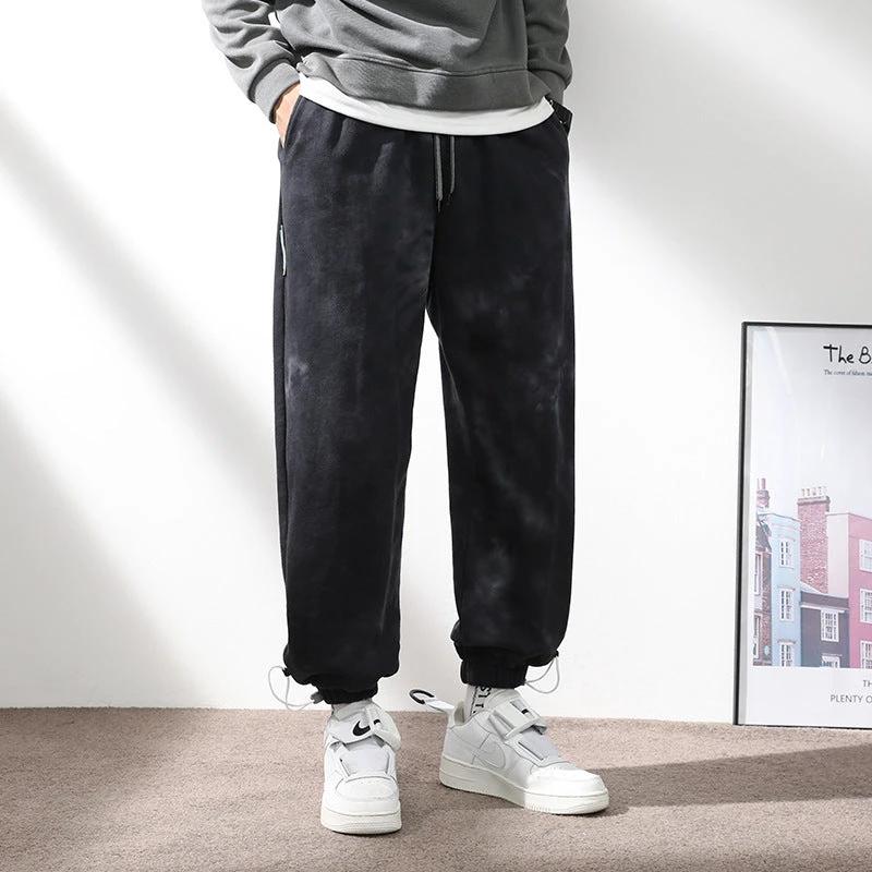 Men's Elastic Waist Drawstring Ankle-tied Sweatpants by GJG Denim