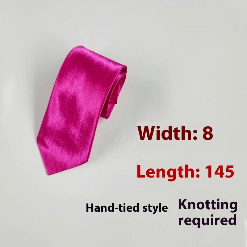 Men's 8cm Plain Suit Tie by GJG Denim
