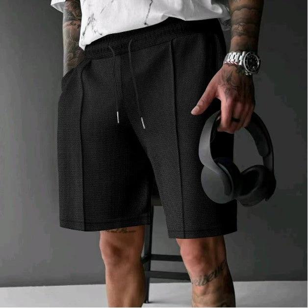Solid Color Versatile Casual Five-point Shorts For Men by GJG Denim