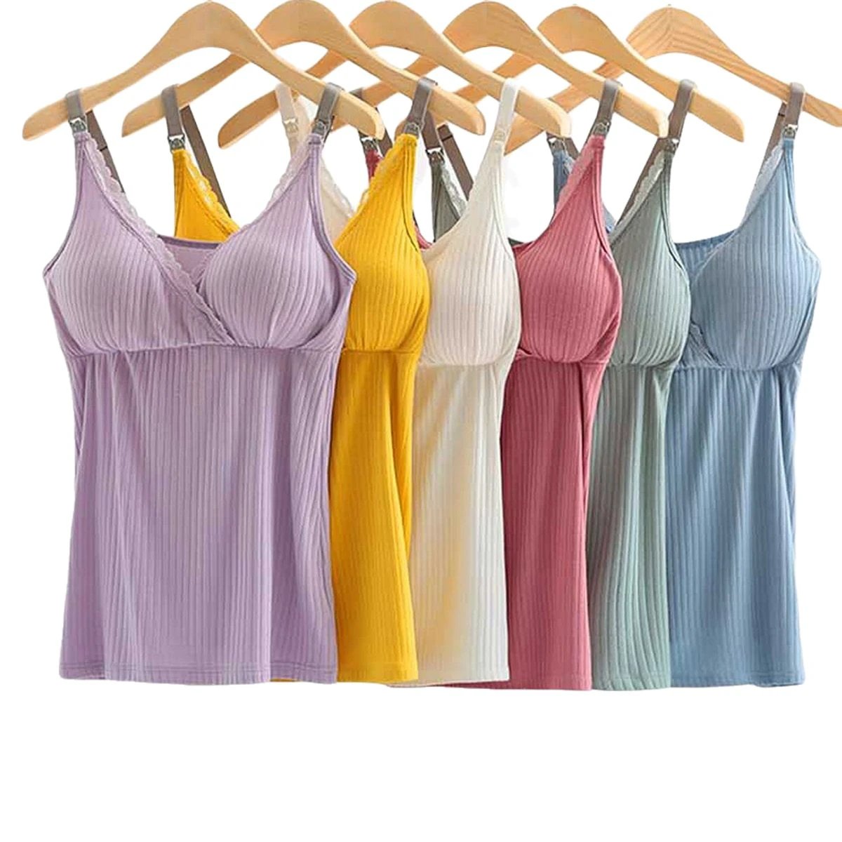 Breast feeding vest with cross elastic bra by GJG Denim