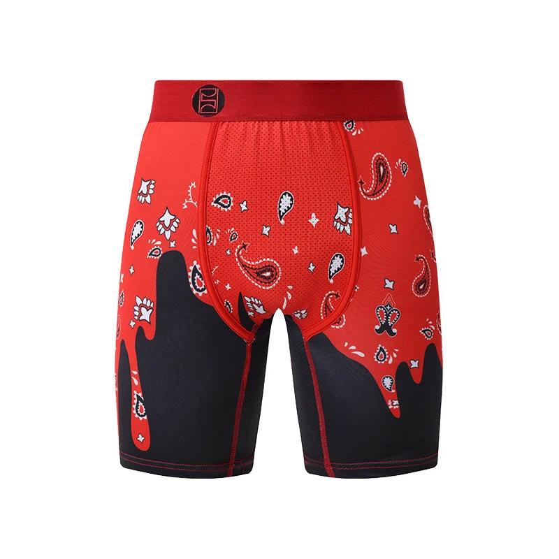 Cartoon Printed Quick-dry Men's Sports Fitness Extended Underwear by GJG Denim