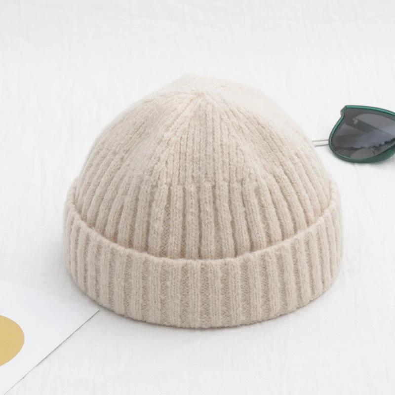 Men's Solid Color Retro Beanie by GJG Denim