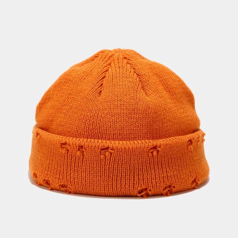 Men's Hole Knitted Beanie by GJG Denim