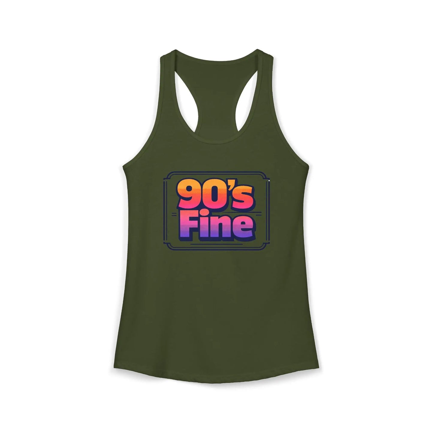 90's fine Women's Ideal Racerback Tank by Printify