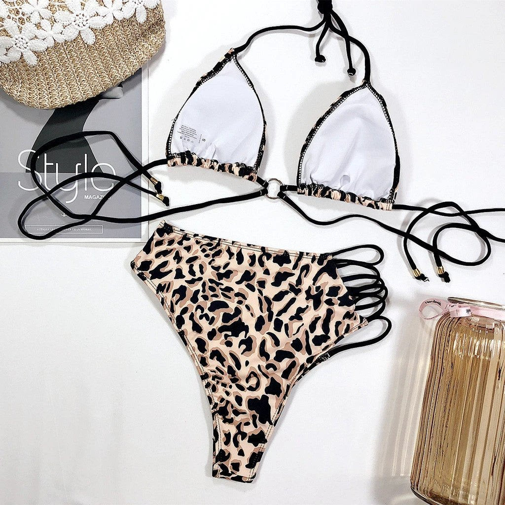Leopard print swimsuit swimsuit bikini by GJG Denim