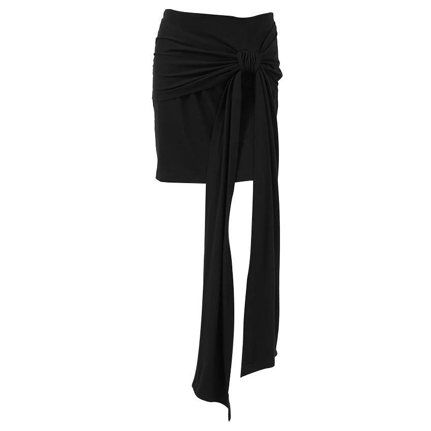 Women's Solid Color Loose Fashion Short Satin Skirt by GJG Denim