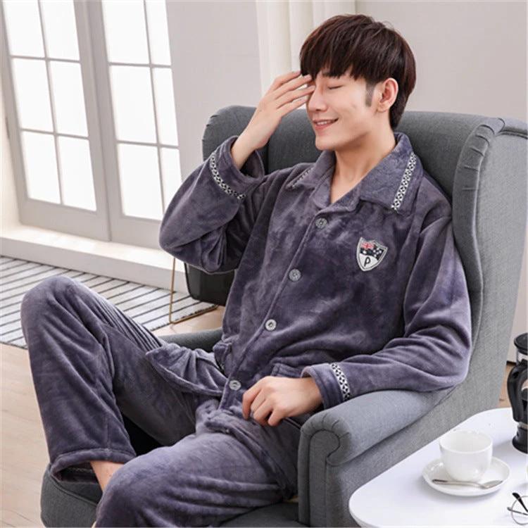 Men's Warm Casual Pajamas by GJG Denim