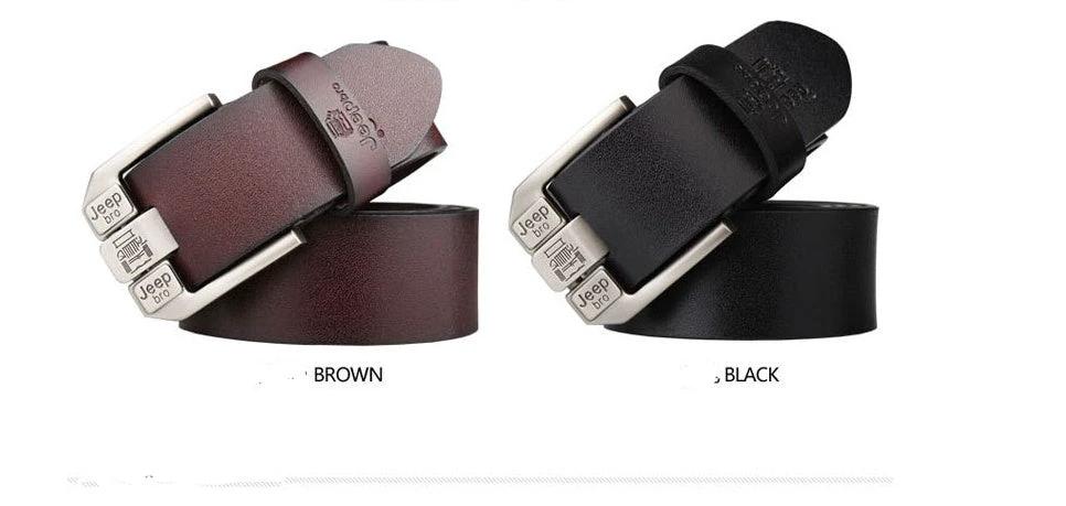 Men's Leather Pin Buckle Belt by GJG Denim