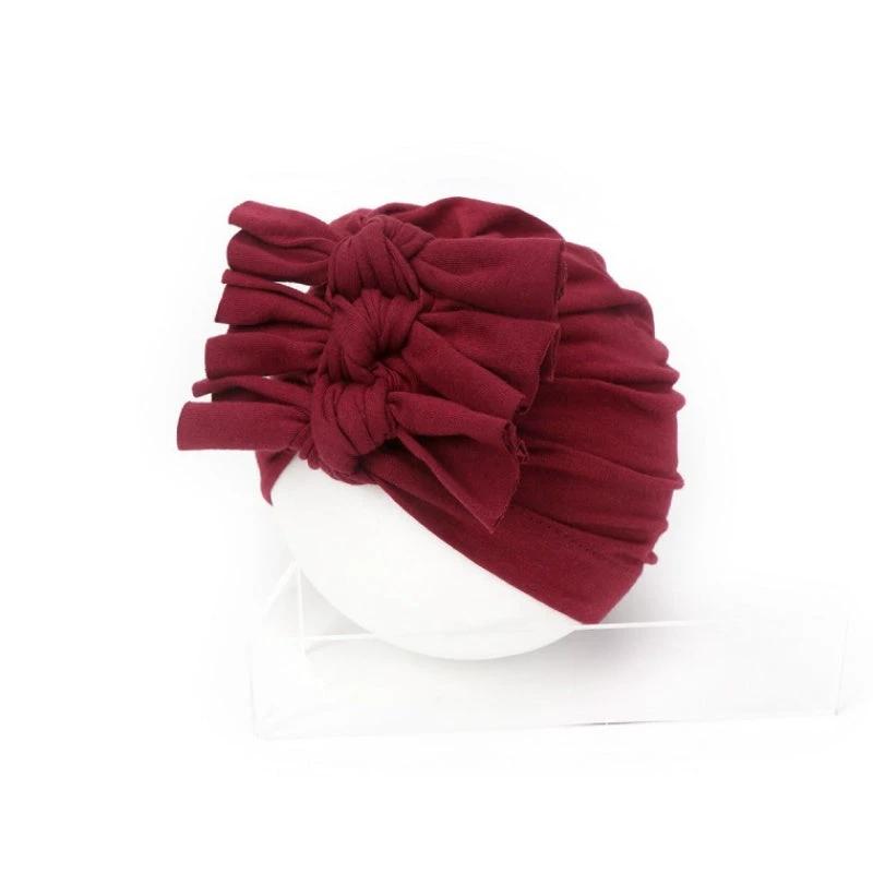 Pleated bowknot baby hat by GJG Denim