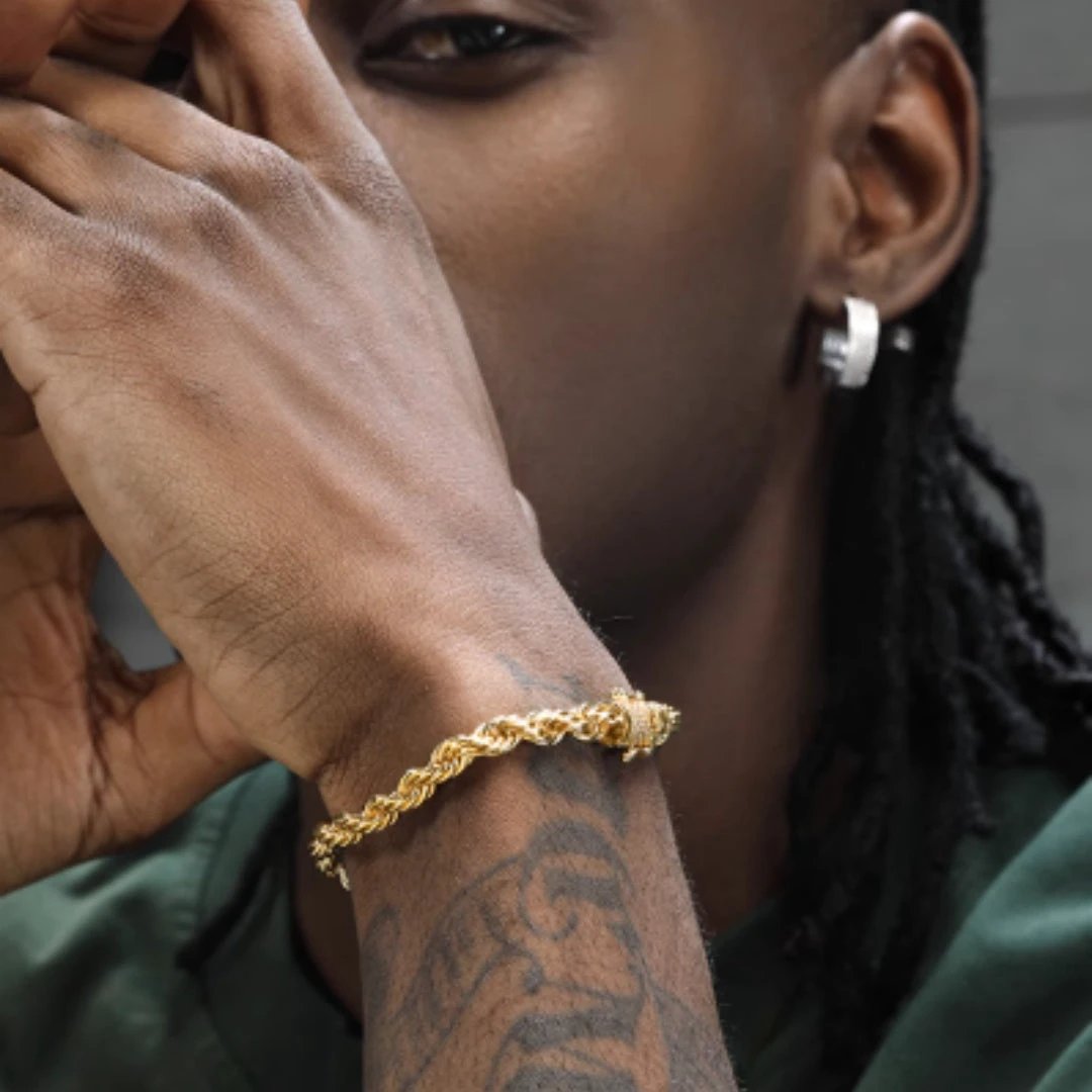 Men's Gold Twist Bracelet by GJG Denim