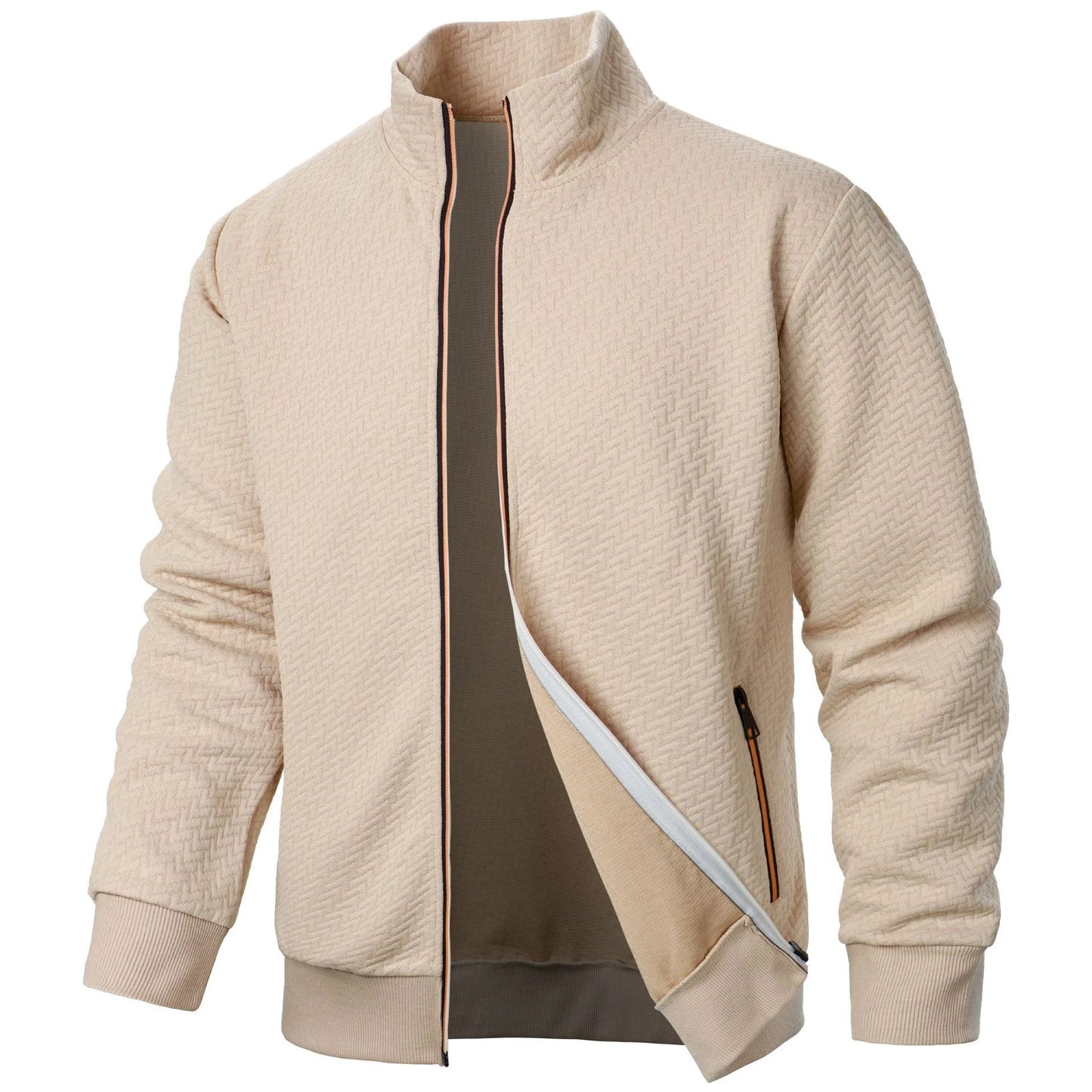 Men's Casual Jacquard Cardigan by GJG Denim