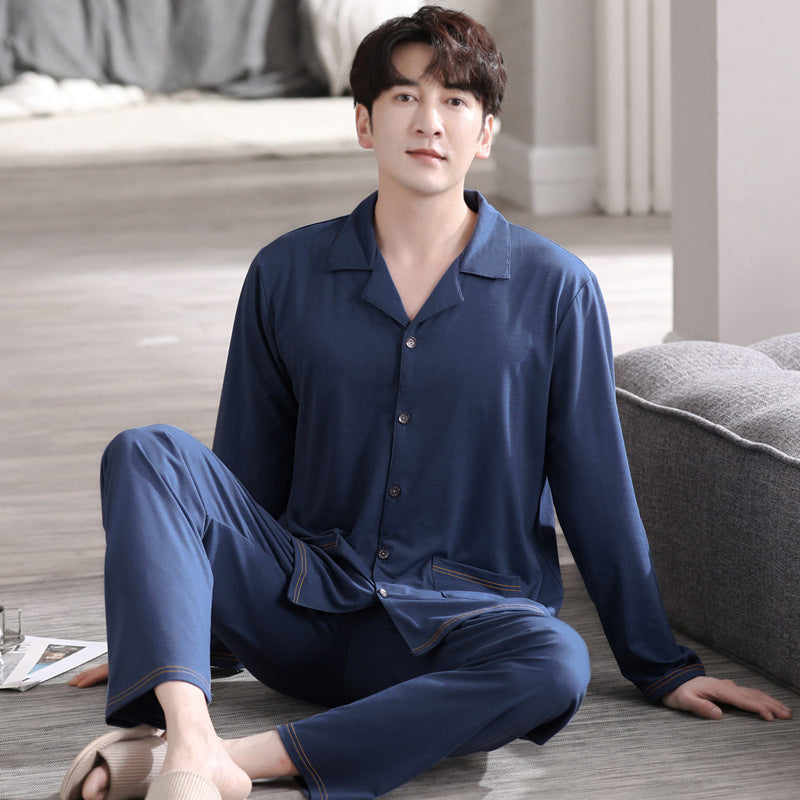 Men's Long Sleeve Casual Pajamas by GJG Denim