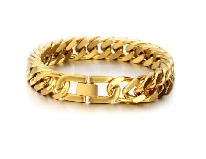 Titanium Steel Double Buckle Bracelet For Men by GJG Denim