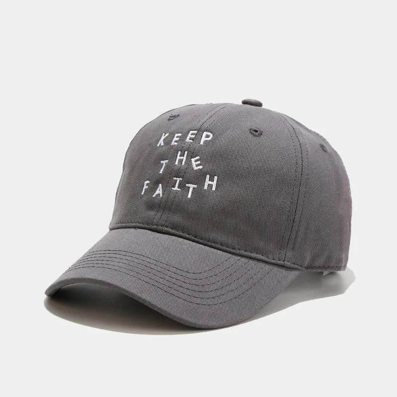 Men's "Keep The Faith" Embroidered Baseball Cap by GJG Denim