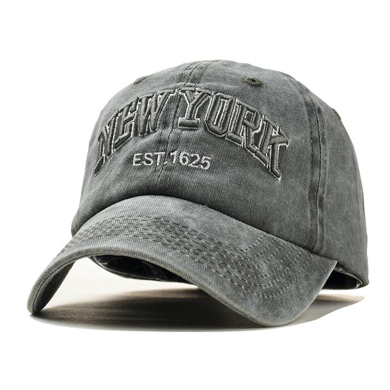 Washed Cotton Three-dimensional Embroidered Shade Baseball Cap For Men by GJG Denim