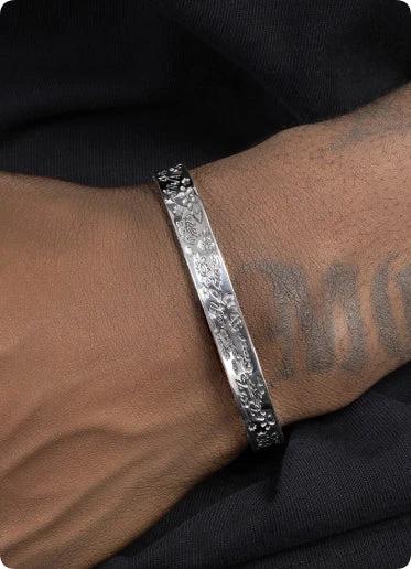 Men's 925 Sterling Silver Graffiti Bracelet by GJG Denim