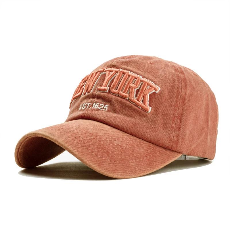 Washed Cotton Three-dimensional Embroidered Shade Baseball Cap For Men by GJG Denim