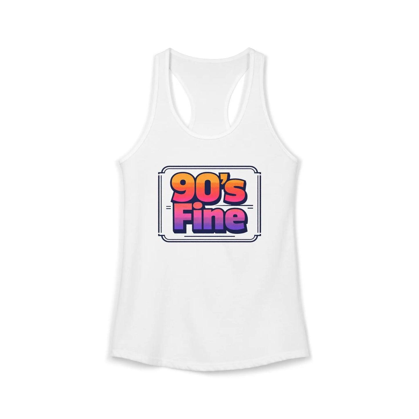 90's fine Women's Ideal Racerback Tank by Printify