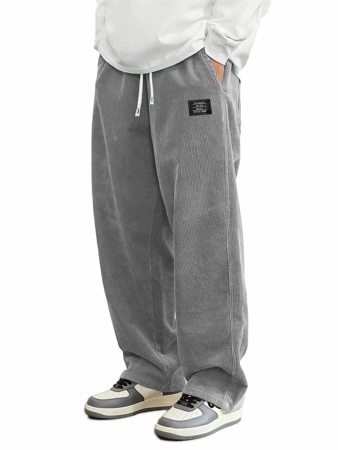 Men's Relaxed-fit Corduroy Casual Pants by GJG Denim