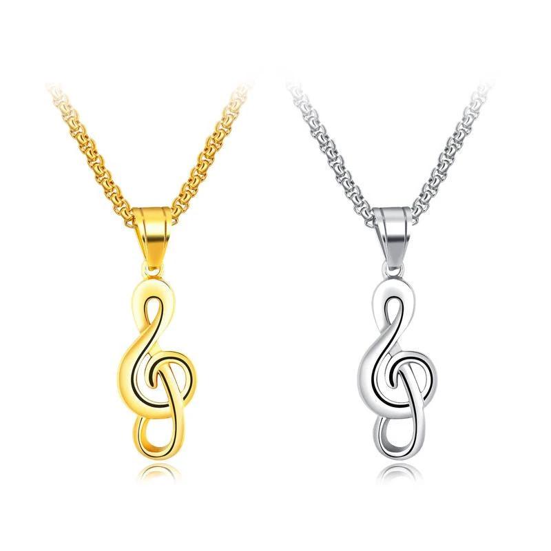 Music Symbol Necklace For Men by GJG Denim