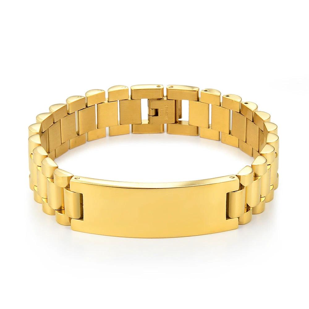 A Sleek Fashion Forward Alloy Bracelet For Men by GJG Denim