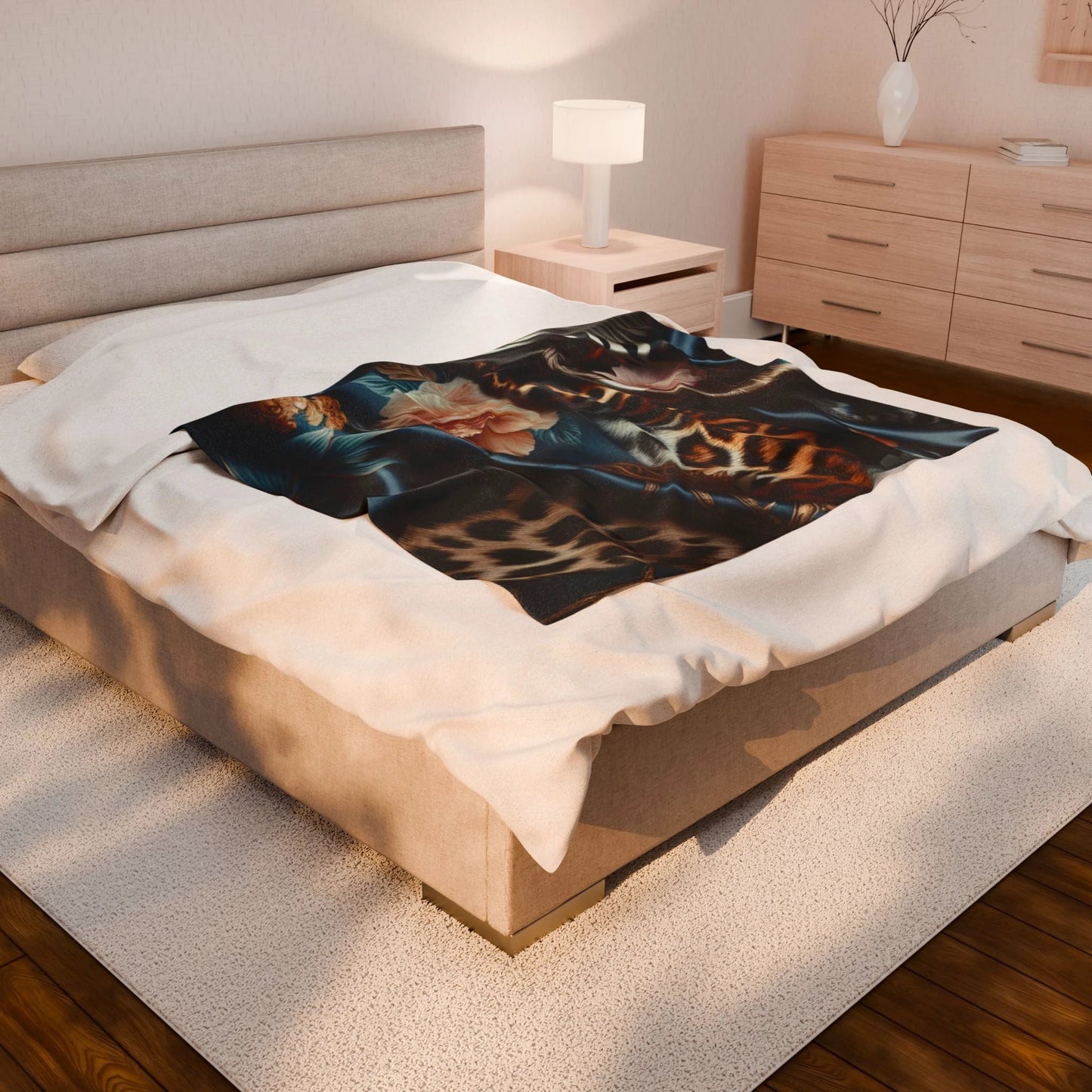 Cozy Velveteen Plush Blanket - Soft Decorative Throw for Home, Perfect for Cozy Nights, Gifts, Home Decor, Relaxation by Printify