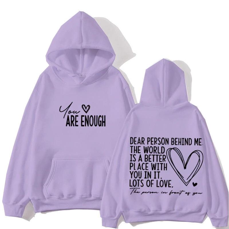 Men's "You Are Enough" Hoodies by GJG Denim