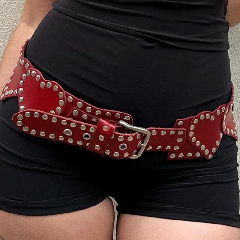 Retro Fashion Elastic Waist Tight Decoration by GJG Denim